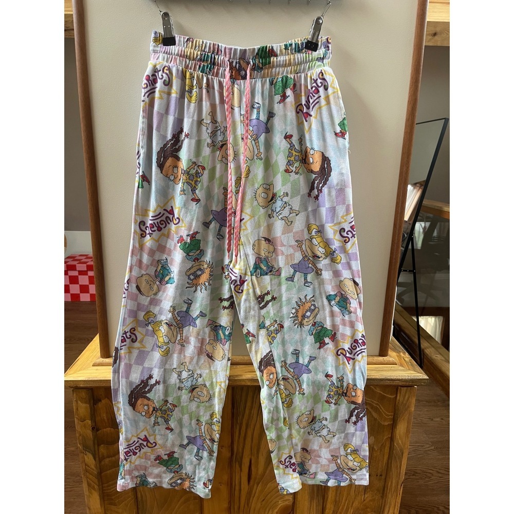 Nickelodeon Rugrats Pajama Pants Womens Small Multicolor 90s Cartoon
